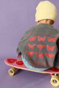 Chasing Butteflies pullover - Charcoal