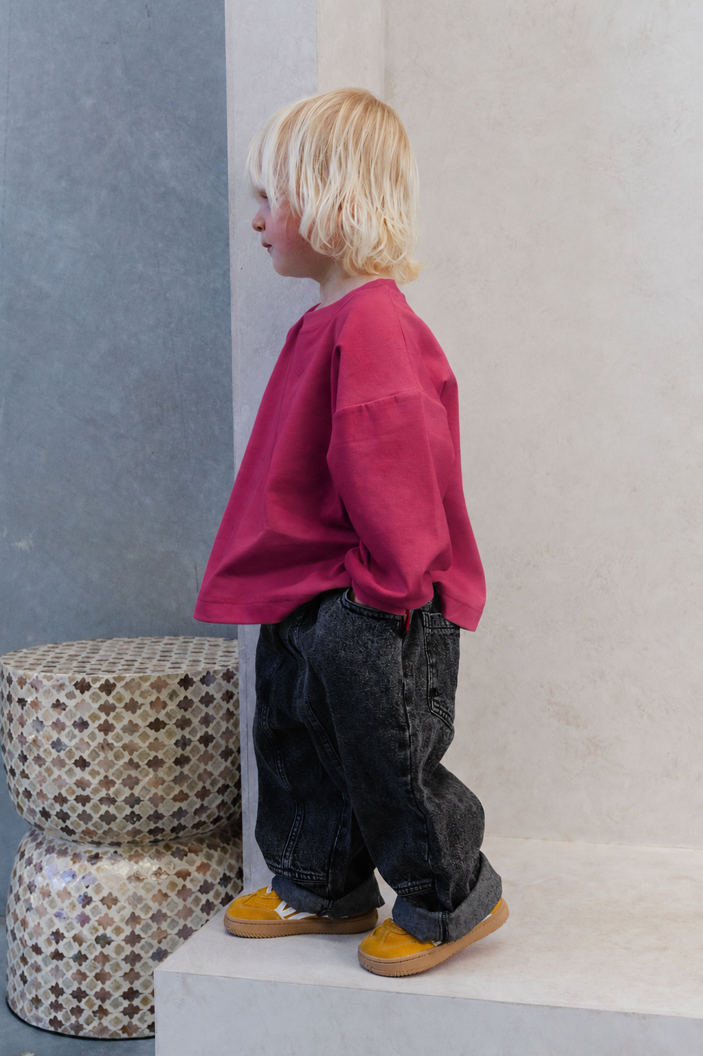 Layered Essential tee- Maroon