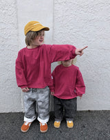 Layered Essential tee- Maroon