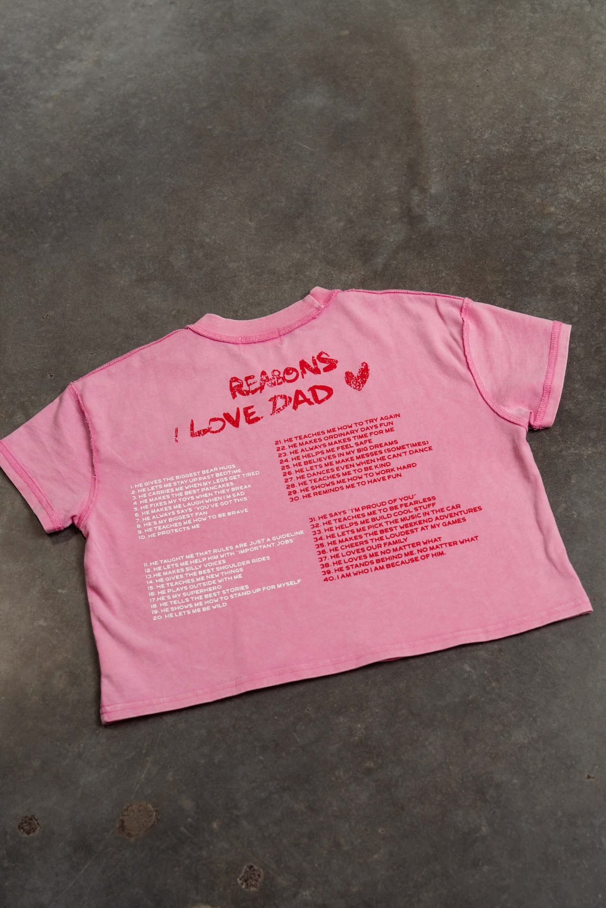 Love dad tee - Rosa