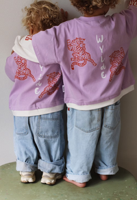 Roar L/S layered tee Lilac