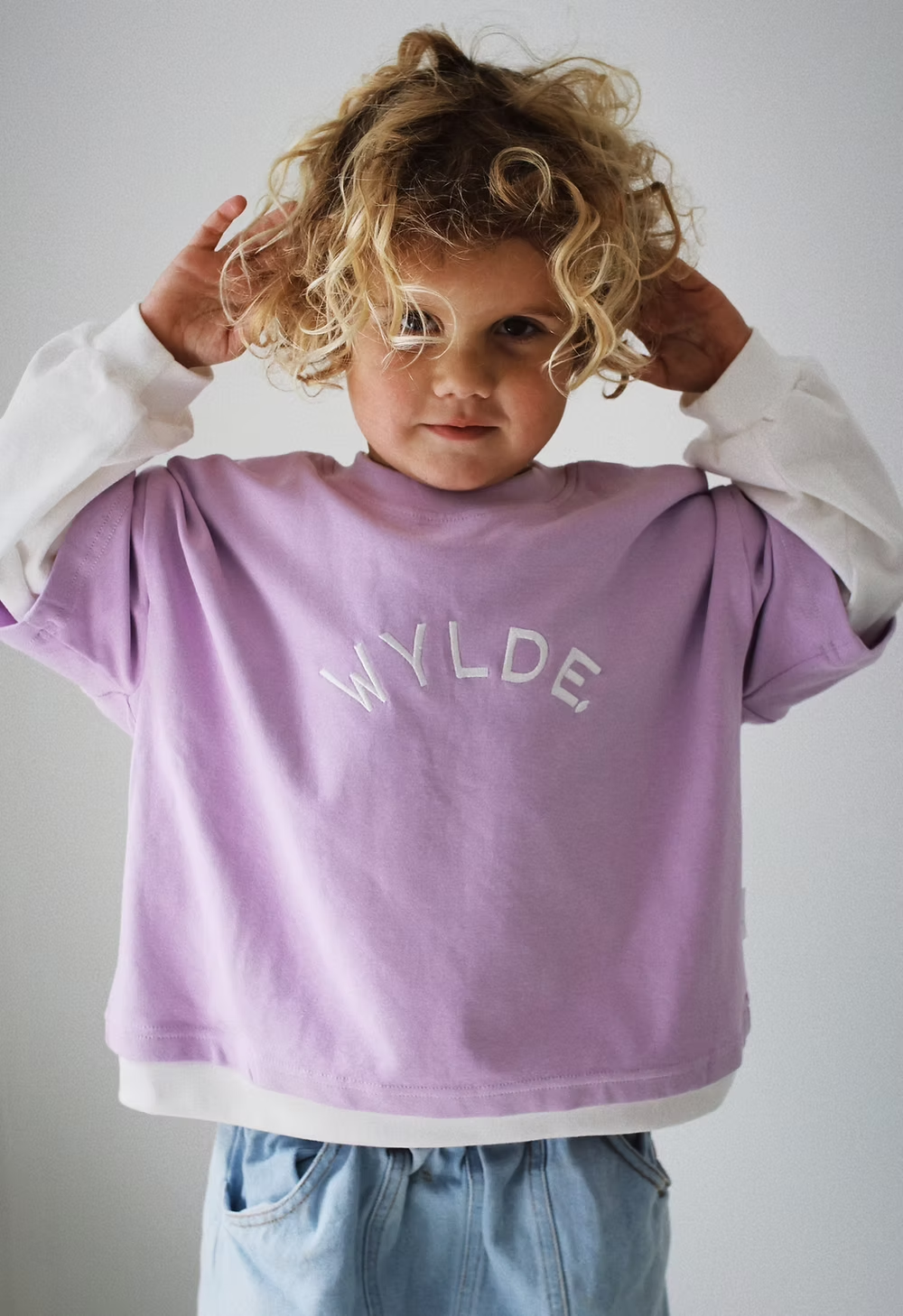 Roar L/S layered tee Lilac
